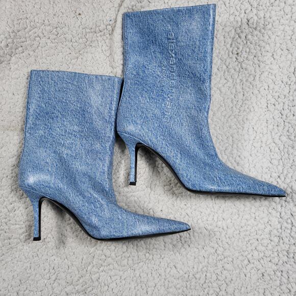Alexander Wang Delphine 90mm denim Boots EU 35.5 US 55 - Picture 1 of 9